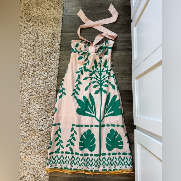 Pink and Green Halter Dress - Picture 1 of 4